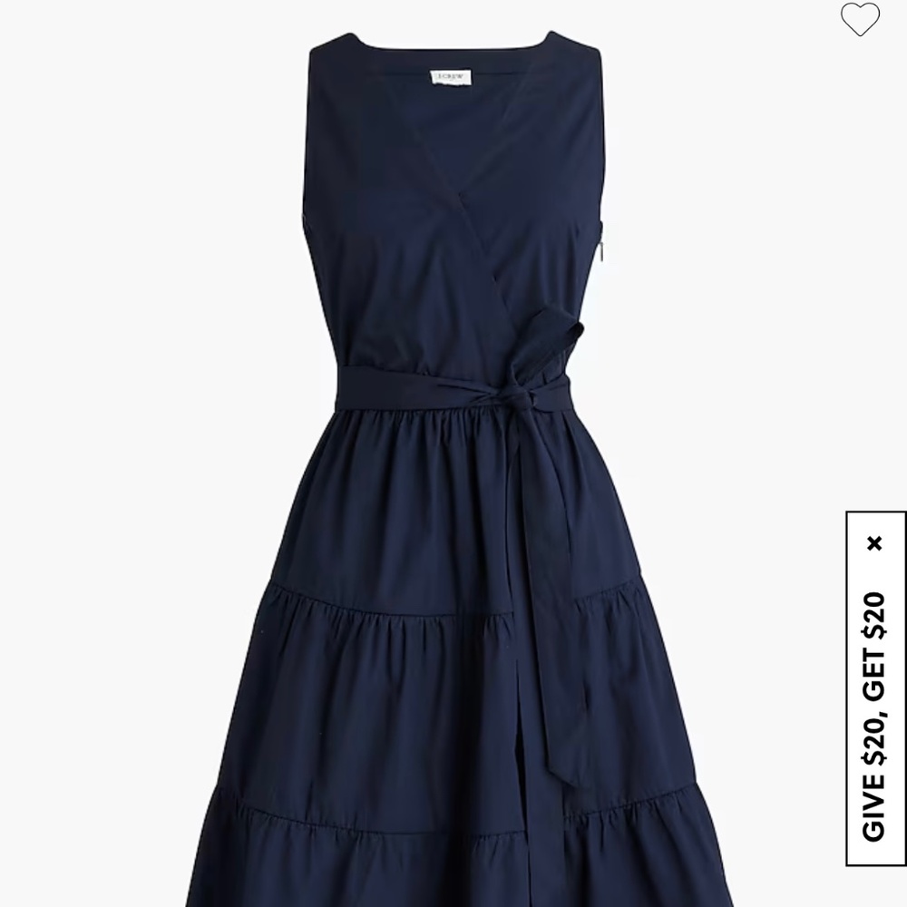 J. Crew faux wrap sleeveless mini dress nwt